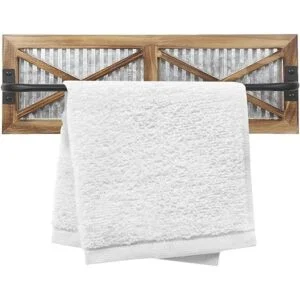 Butizone Toallero de baño rústico soporte de toalla_3