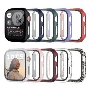 JZK Paquete de 10 fundas rígidas para Apple Watch Series_1