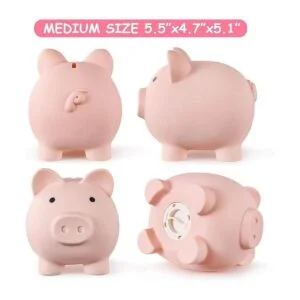 Alcancía caja de dinero de plástico irrompible monedas_4