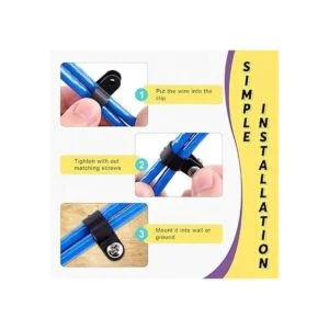 Swpeet Paquete de 120 clips de cable de nailon blanco de_5