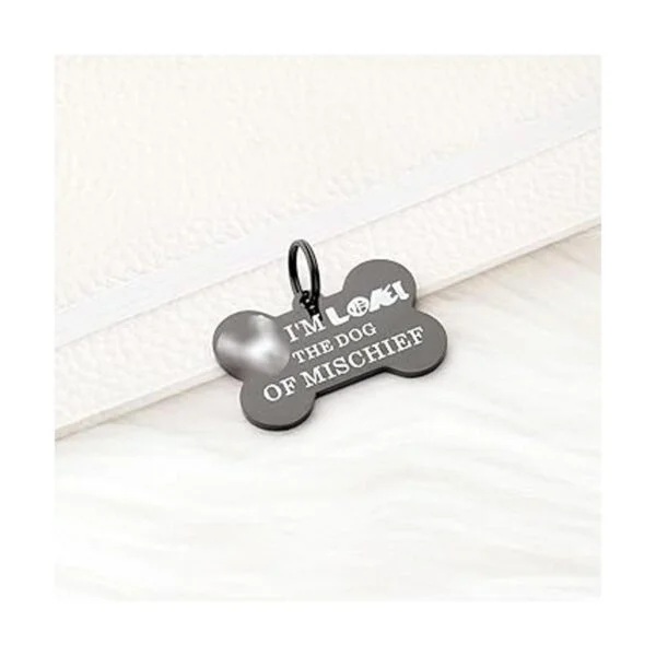 ENSIANTH Divertidas etiquetas de collar para perro regalo_4