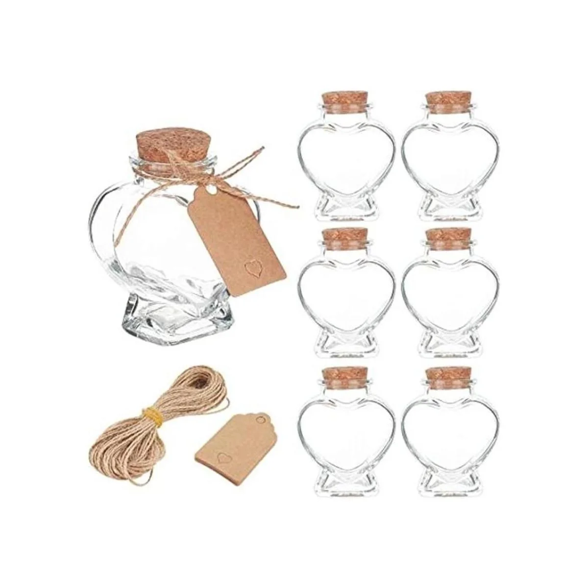 BENECREAT Paquete de 8 tarros de vidrio en forma de_1