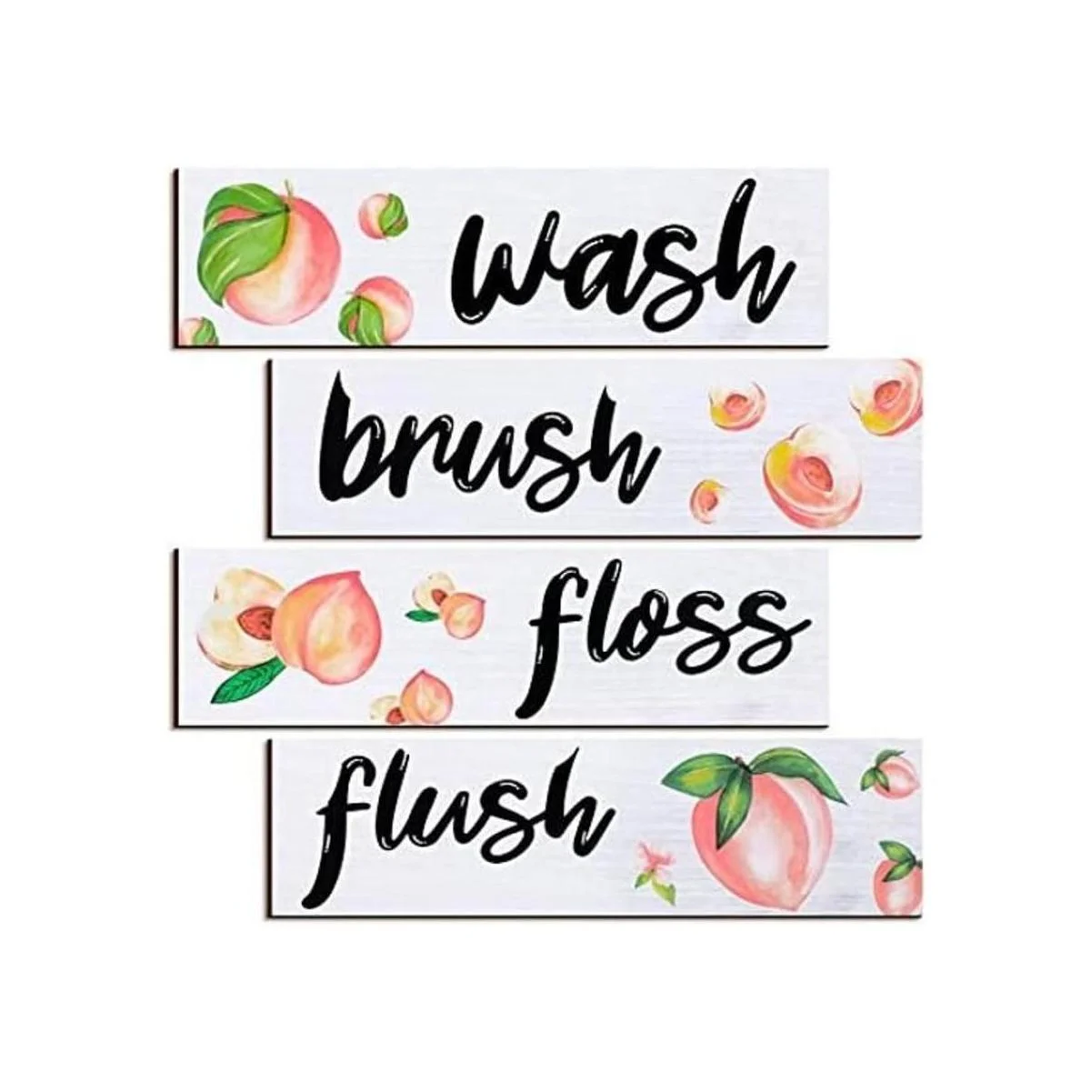 Decoración de pared de baño de color durazno de madera 4_1