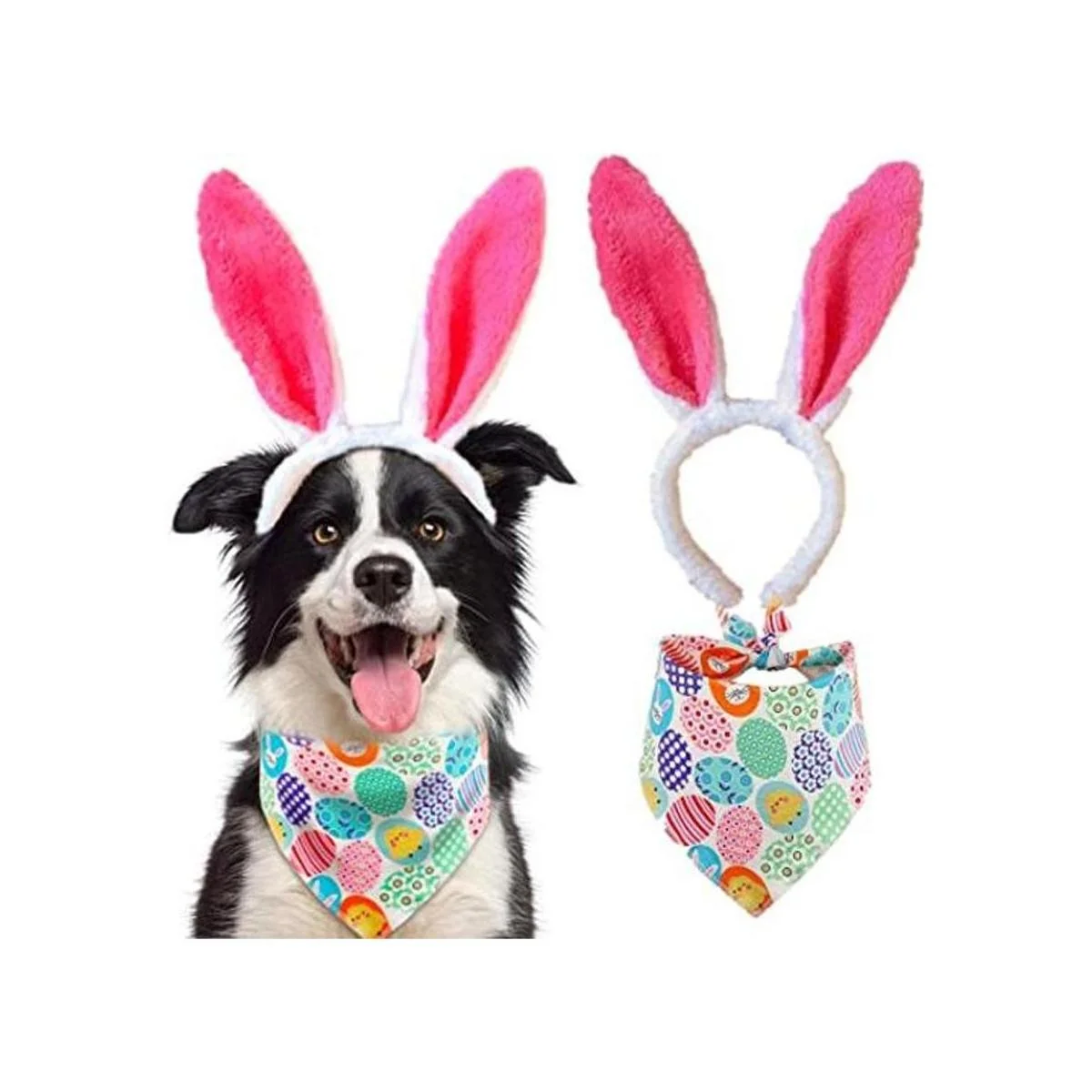 Dog Easter Costume and Egg Dog Bandana_1