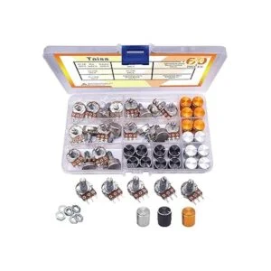 Taiss Kit de potenciómetro de 60 piezas B5K 10K 20K 50K_5