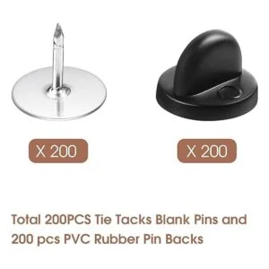 200 pares de tachuelas de corbata en blanco de mariposa de_3