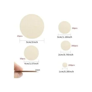 WYKOO 525 discos redondos de madera sin terminar 5_2