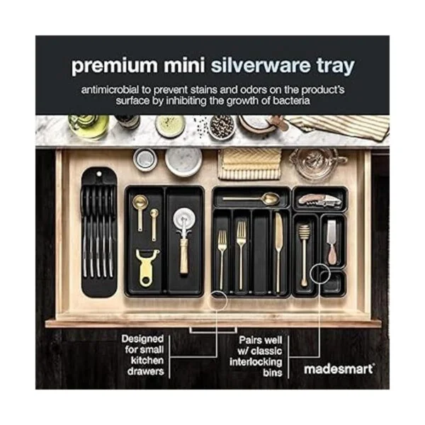 madesmart Mini bandeja clásica para cubiertos de agarre_2