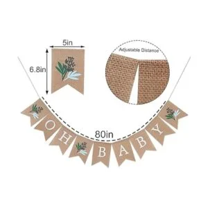 Banderín de ducha de bebé Greenery Decoración de ducha_5