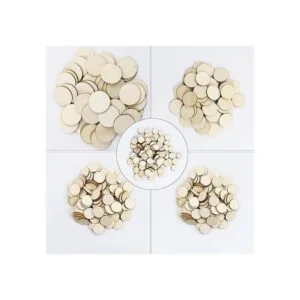 WYKOO 525 discos redondos de madera sin terminar 5_4