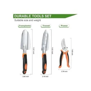 Gostur Juego de herramientas de jardín 3 piezas kit de_2