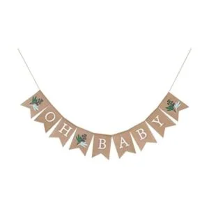 Banderín de ducha de bebé Greenery Decoración de ducha_1