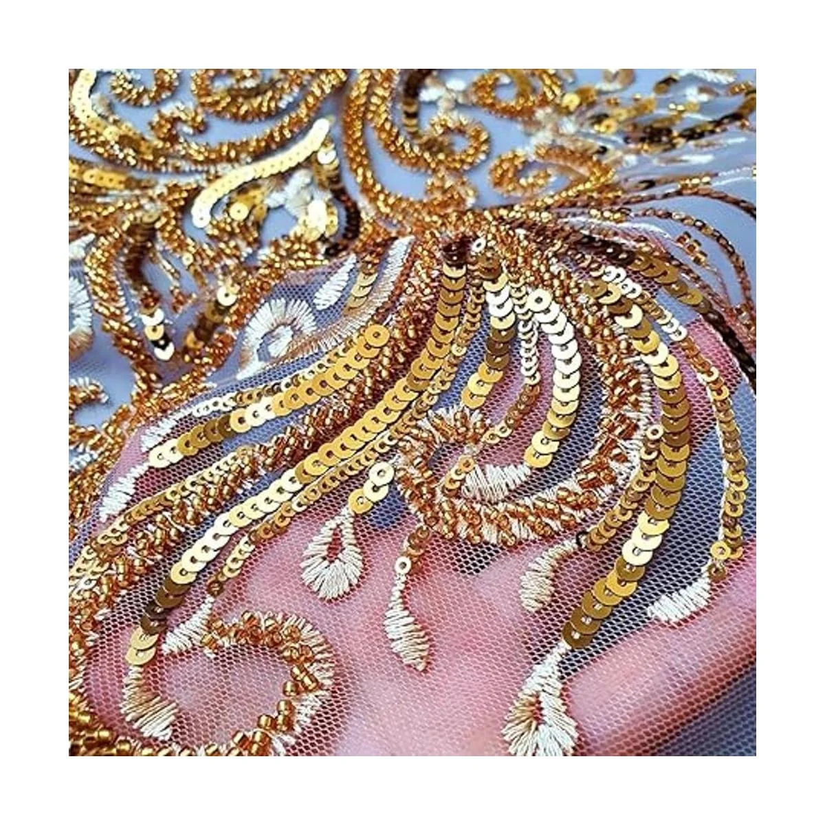 Cuentas de vidrio hechas a mano de lujo para vestido de_5