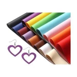 Picheng Juego de 15 hojas de cuero sintético sólido de 8.2_2