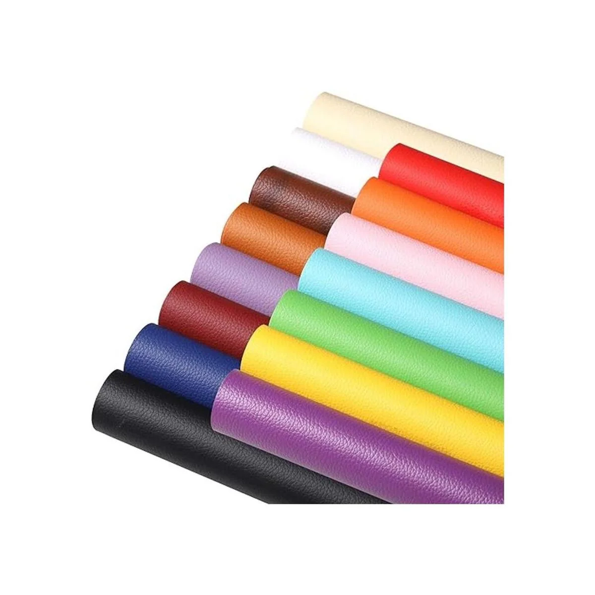 Picheng Juego de 15 hojas de cuero sintético sólido de 8.2_3