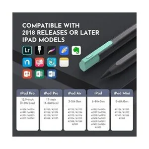 Lápiz capacitivo para iPad con inclinación y rechazo de_2