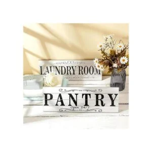 Letrero de madera para lavandería 2 piezas letrero de_7