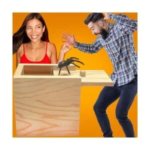 Jishi Caja de broma de araña regalo divertido de broma_6