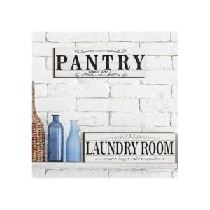 Letrero de madera para lavandería 2 piezas letrero de_3