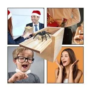 Jishi Caja de broma de araña regalo divertido de broma_7