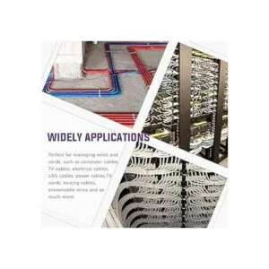 Swpeet Paquete de 120 clips de cable de nailon blanco de_7