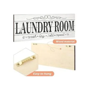 Letrero de madera para lavandería 2 piezas letrero de_6