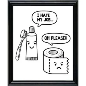 Divertidas impresiones de baño y baño decoración de pared_1