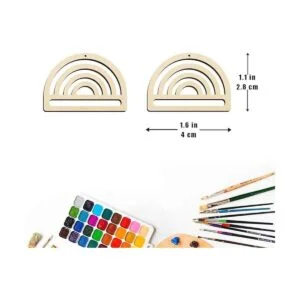 Pendientes de macramé en blanco con forma de arete de_2