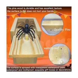 Jishi Caja de broma de araña regalo divertido de broma_3
