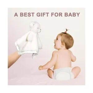 BEILIMU Manta de seguridad de oso suave para bebé manta_5