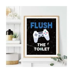 Gamer Póster decorativo para pared de baño diseño de_3