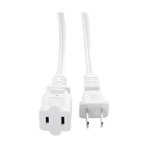 Two Prong Extension Cord 15 FT White Indoor AC 2 Prong_5