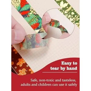 21 rollos de cinta adhesiva Washi navideña cinta adhesiva_3