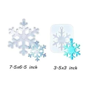 LaVenty 2 moldes de resina de copo de nieve de invierno_5