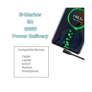 Cable USB C a USB C de 90 grados de 6.6 pies tipo 3.1_5