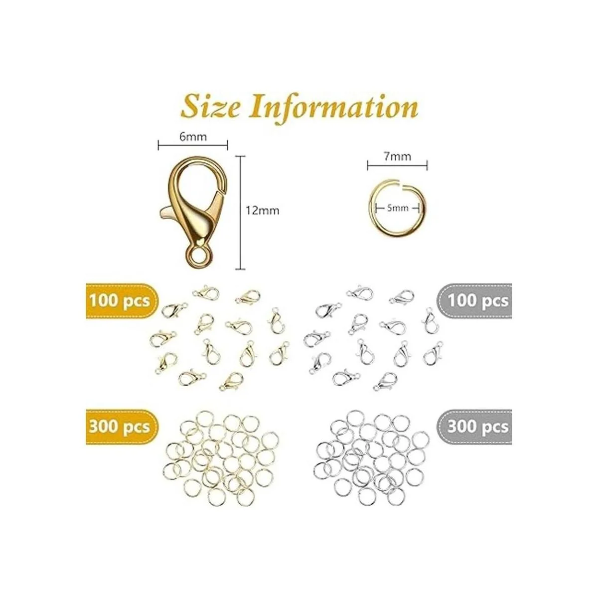 Más de 800 cierres de langosta y anillos abiertos 0.472_2