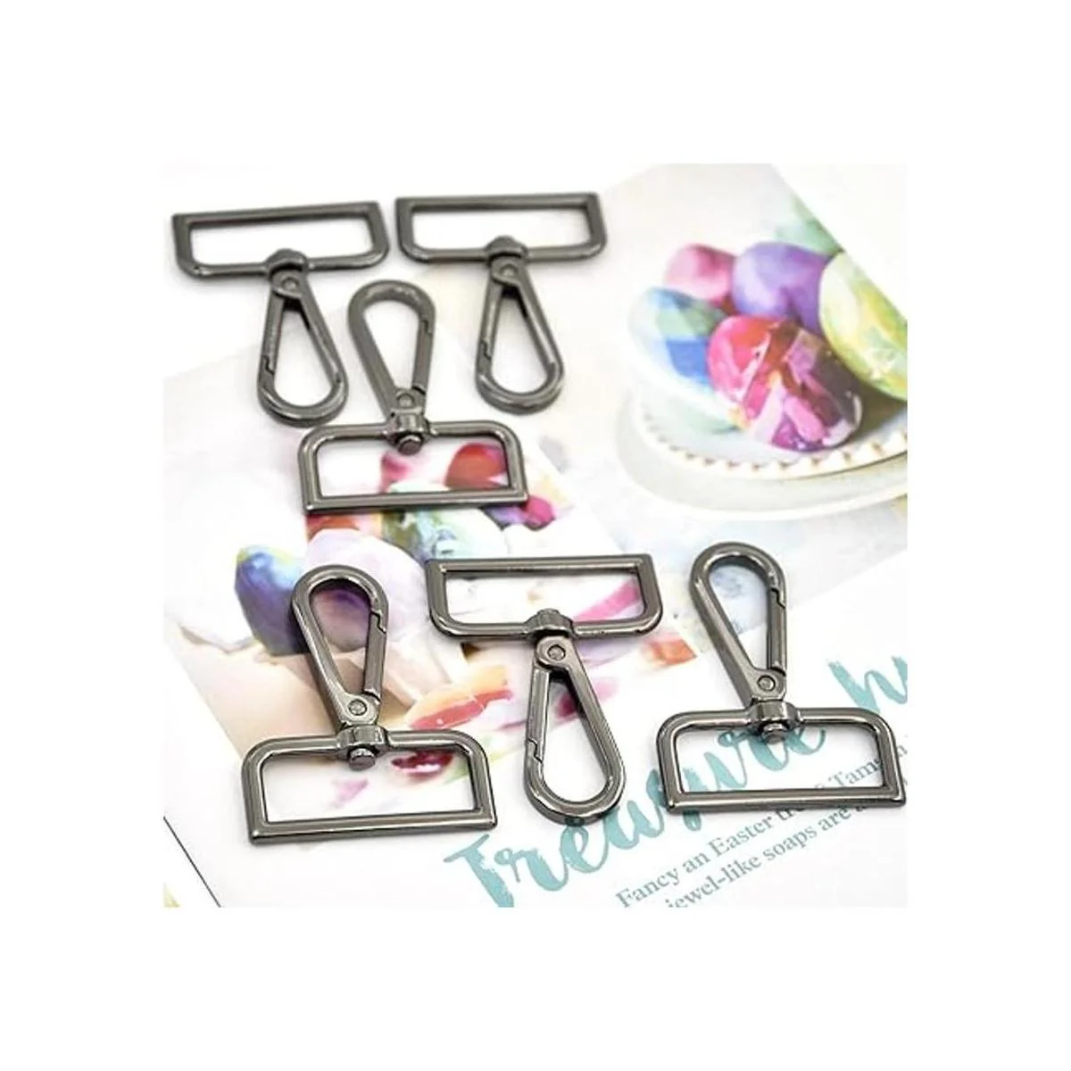 MELORDY 15 ganchos de metal giratorios de mosquetón para_4