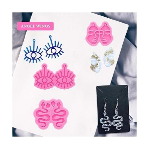 Juego de 103 moldes de resina para aretes Molde de_6