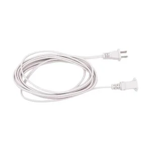 Two Prong Extension Cord 15 FT White Indoor AC 2 Prong_6