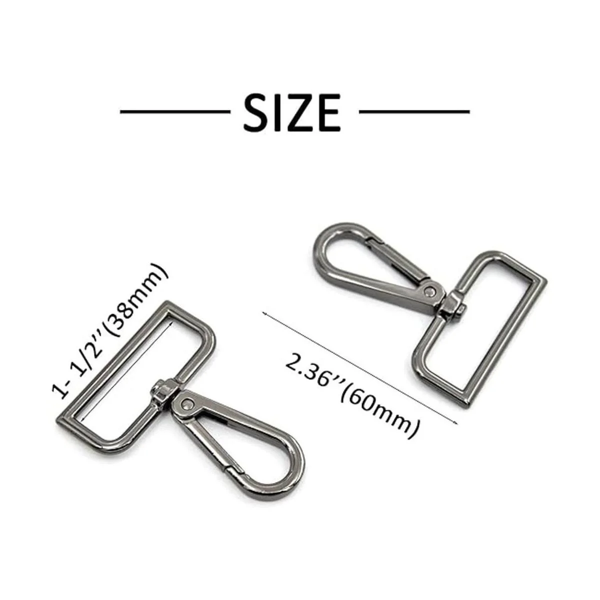 MELORDY 15 ganchos de metal giratorios de mosquetón para_2