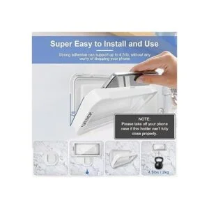 URROY Soporte impermeable para teléfono de ducha_5