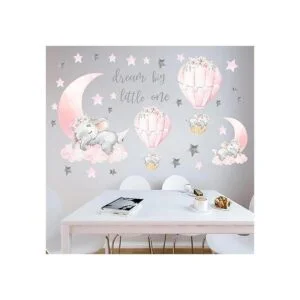 Dream Big Little One Calcomanías de pared de elefante_5