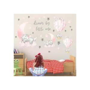 Dream Big Little One Calcomanías de pared de elefante_2