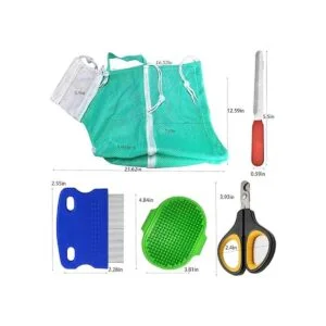 Bolsa de baño para gatos con red de ducha para gatos y_2