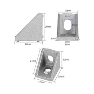 2020 Corner Bracket 40 unids aluminio extrusión esquina_2