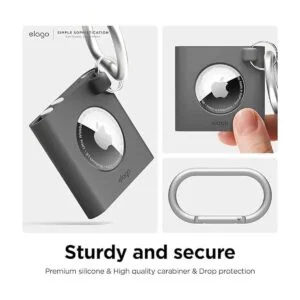 elago Funda Shuffle compatible con Apple AirTags gris_4