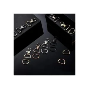 100 cierres giratorios de presión y anillos en D gancho_7