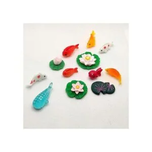 12 almohadillas artificiales flotantes de flores de loto_2