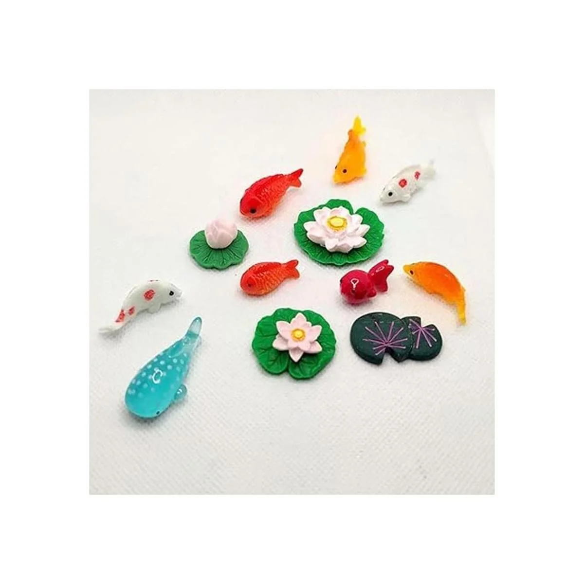 12 almohadillas artificiales flotantes de flores de loto_2