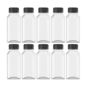 10 botellas de jugo de plástico de 8 onzas recipientes_1